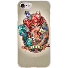 Princess Alice Ariel Clear Cell Phone Case Cover for Iphone 4 4s 5 5s SE 5c 6 6s 7 Plus