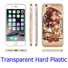 Tattoo Punk Princess  Hard Transparent Phone Case for iPhone 7 6 6S Plus 4 4S 5C 5 SE 5S