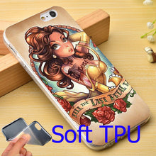 Tattoo Punk Princess  Hard Transparent Phone Case for iPhone 7 6 6S Plus 4 4S 5C 5 SE 5S