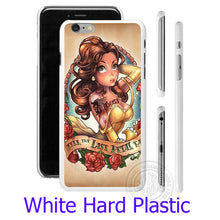 Tattoo Punk Princess  Hard Transparent Phone Case for iPhone 7 6 6S Plus 4 4S 5C 5 SE 5S