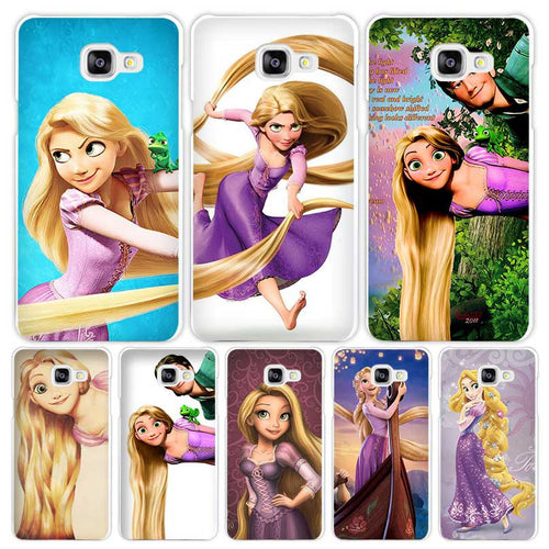 Tangled Princess Hard White Coque Shell Case Cover Phone Cases for Samsung Galaxy A3 A5 A7 2016 2017 A8 A9