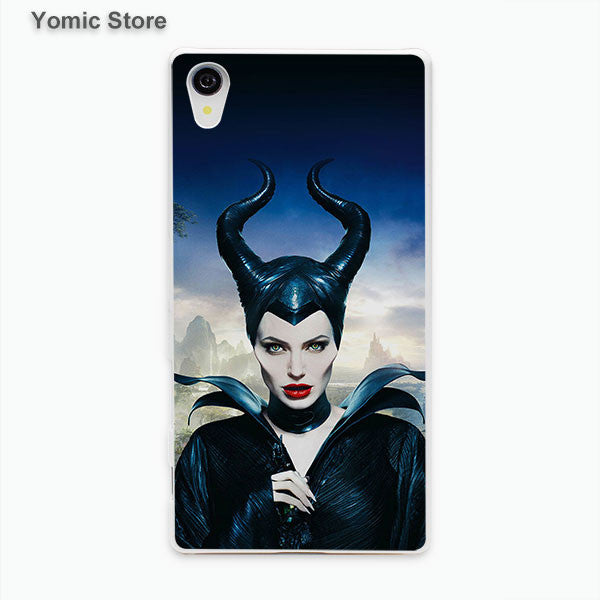 Maleficent Sleeping Beauty princess skin hard White phone case cover for Sony Xperia z5 z4 z3 z2 z1 M5 M4 Aqua XA