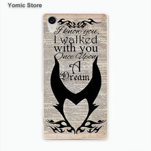 Maleficent Sleeping Beauty princess skin hard White phone case cover for Sony Xperia z5 z4 z3 z2 z1 M5 M4 Aqua XA