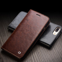 QIALINO Handmade Leather Wallet Case for iphone 7/7 plus