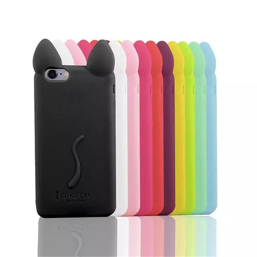 3D Cat Ears Silicon soft Back Case Cover for iphone 5S 5 5G