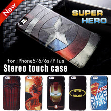 Marvel Super Hero 3D Emboss TPU Silicone Phone Cases For iPhone 5 5S 6 6S