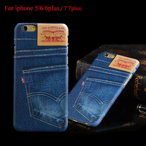 Jeans Pattern Case For iphone 6s 6 5s 5 SE 6 plus 7 7 plus