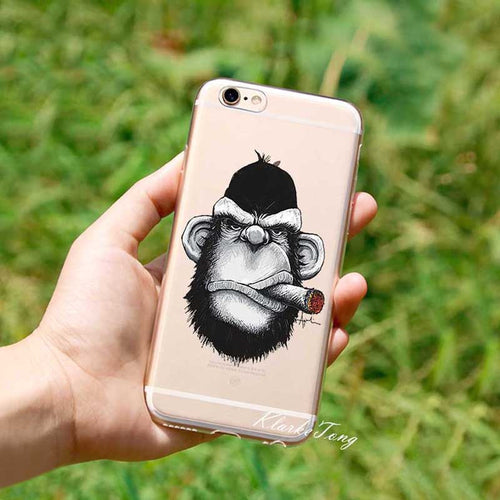 Smoke Monkey Swag Back Cover Phone Case for iPhone 6/6s 6/6sPlus 5/5s 7/7 Plus