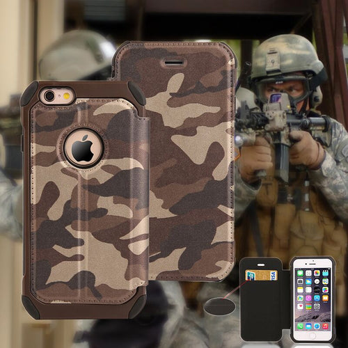 Leather Wallet Armor Case Phone Cover For iPhone 6/6s 6 Plus