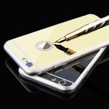 Luxury Clear Mirror Cover With Show Logo Ultra-thin Electroplating Soft Back Cover Protctive Phone Case For iphone 6 6S Funda