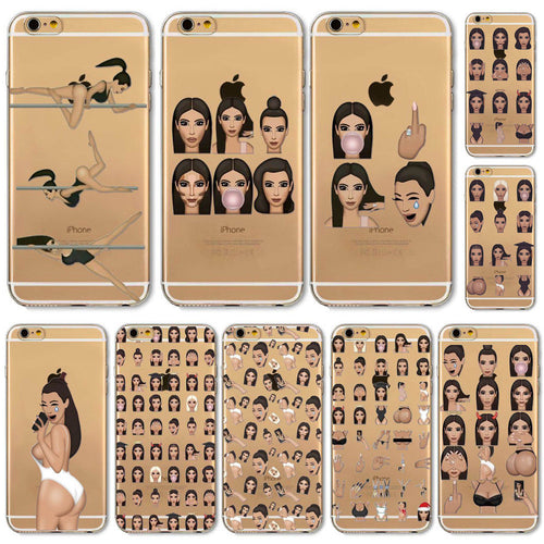 Kimoji Kim Kardashian Cases For iphone 5 5S SE 5C 6 6S 6PLUS 6SPlus 4 4S