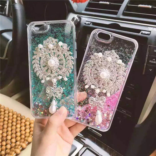 Diamond Brooch Case Cover For (iPhone 7 6 6S Plus 5S SE) (Samsung Galaxy S7 S6 Edge Note 5)