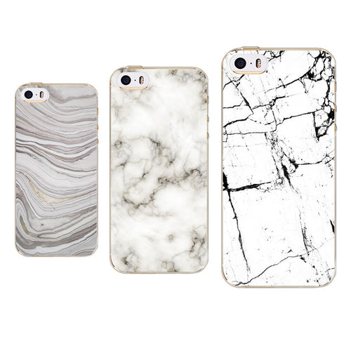 Marble solid color Soft Sillicon Transparent TPU mobile phone 5c